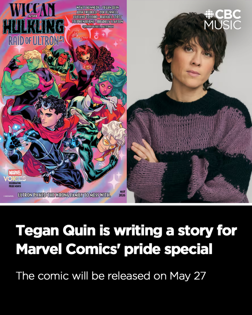 Tegan Quin is writing a story for Marvel Comics' pride special