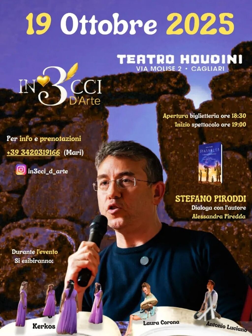 SANDAHLIA - IL SOGNO DI AMSICORA: Serata Letteraria Artistica con Stefano Piroddi | 19 OTTOBRE 2025