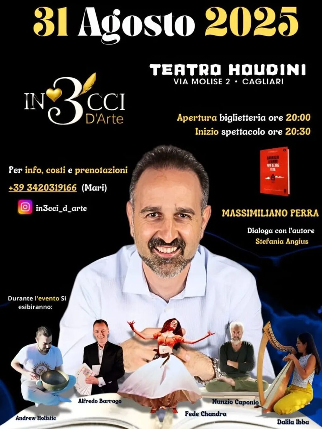 BAGAGLIO A MANO PER ALTRE VITE: SERATA LETTERARIA ARTISTICA CON MASSIMILIANO PERRA | 31 AGOSTO 2025
