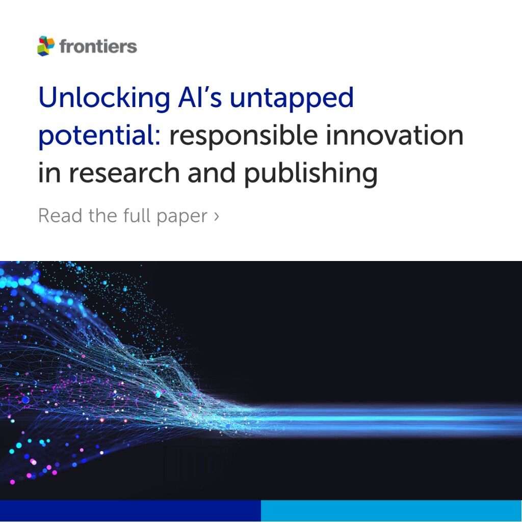 Unlocking AI's untapped potential: responsible innovation in research and publishing