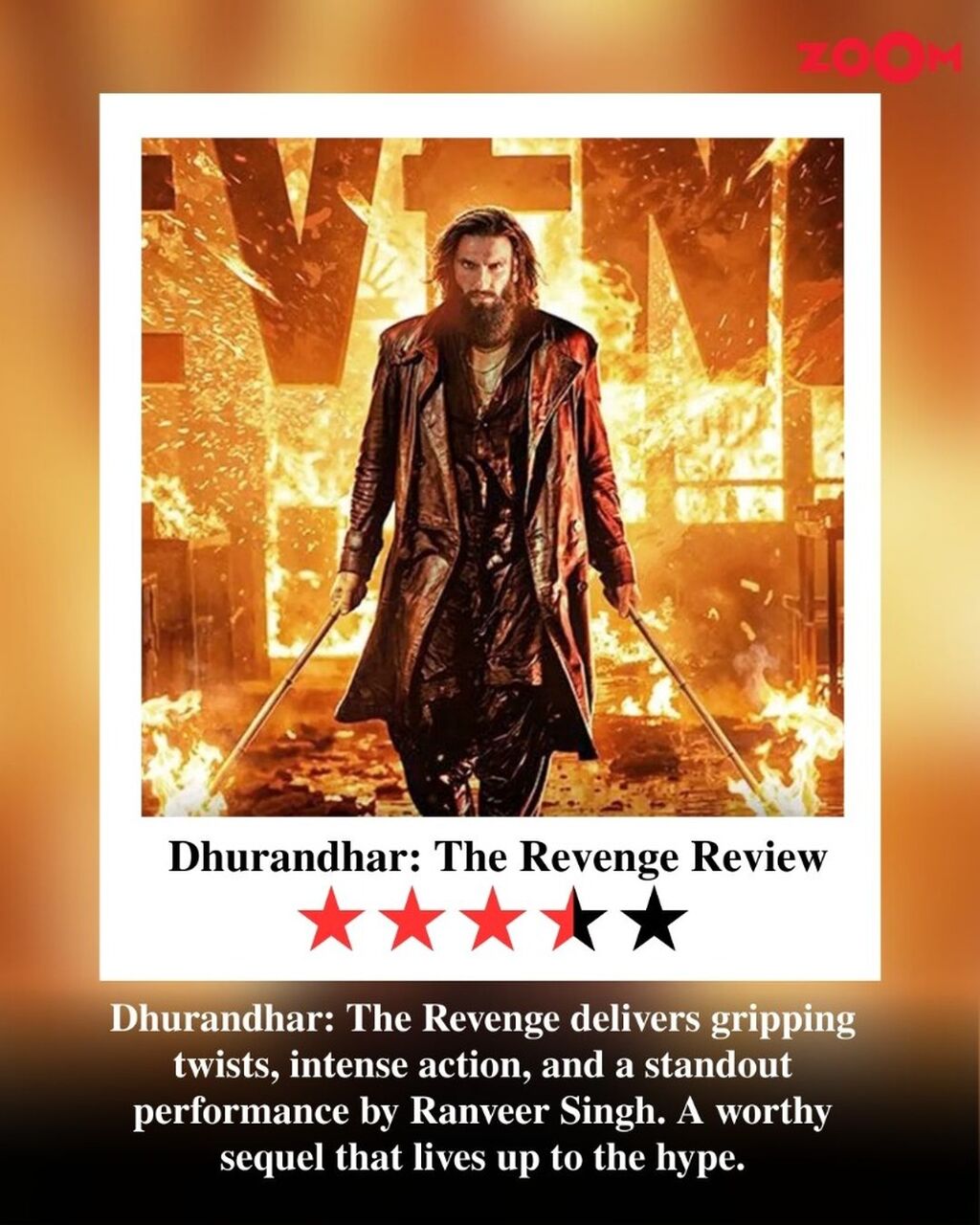 Dhurandhar: The Revenge delivers gripping twists, intense action, and a standout performance by Ranveer Singh. A worthy sequel that lives up to the hype.