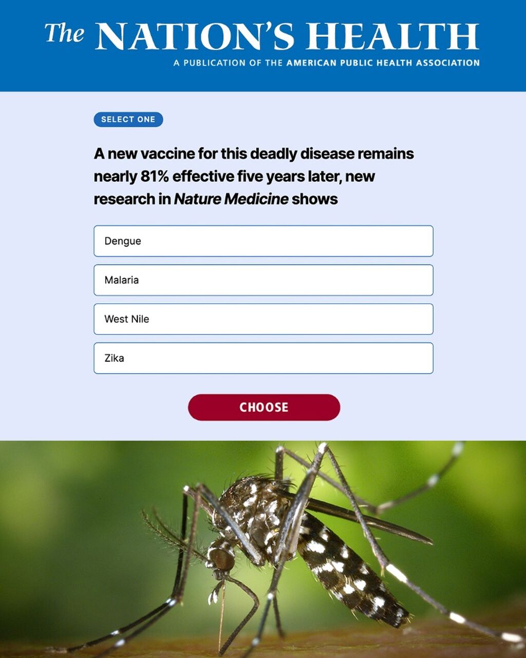 Quiz | The Nation's Health