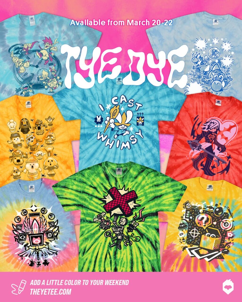 Try On a New Hue with TYE DYE Tees Back for One Weekend!