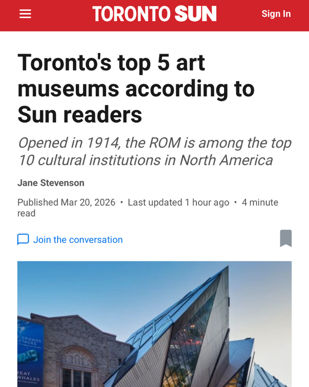 Toronto's top 5 art museums according to Sun readers | Toronto Sun