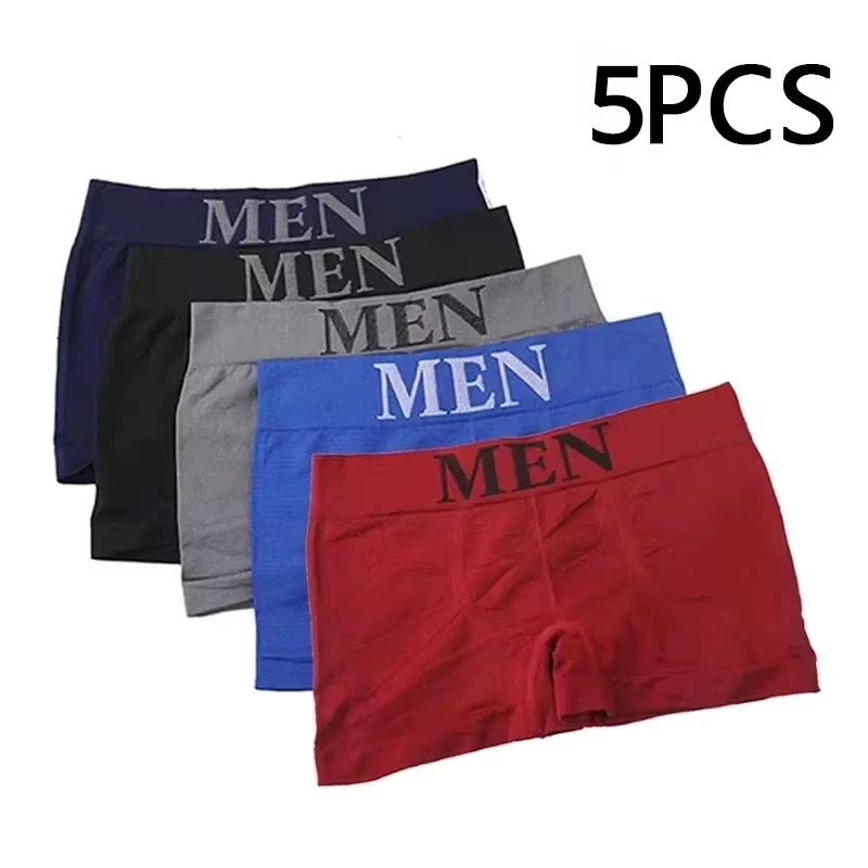 Men&rsquo;s Boxer Briefs 5PCS Pack | Comfortable Stretch Cotton Underwear for Men | Breathable | Multi-Color Pack