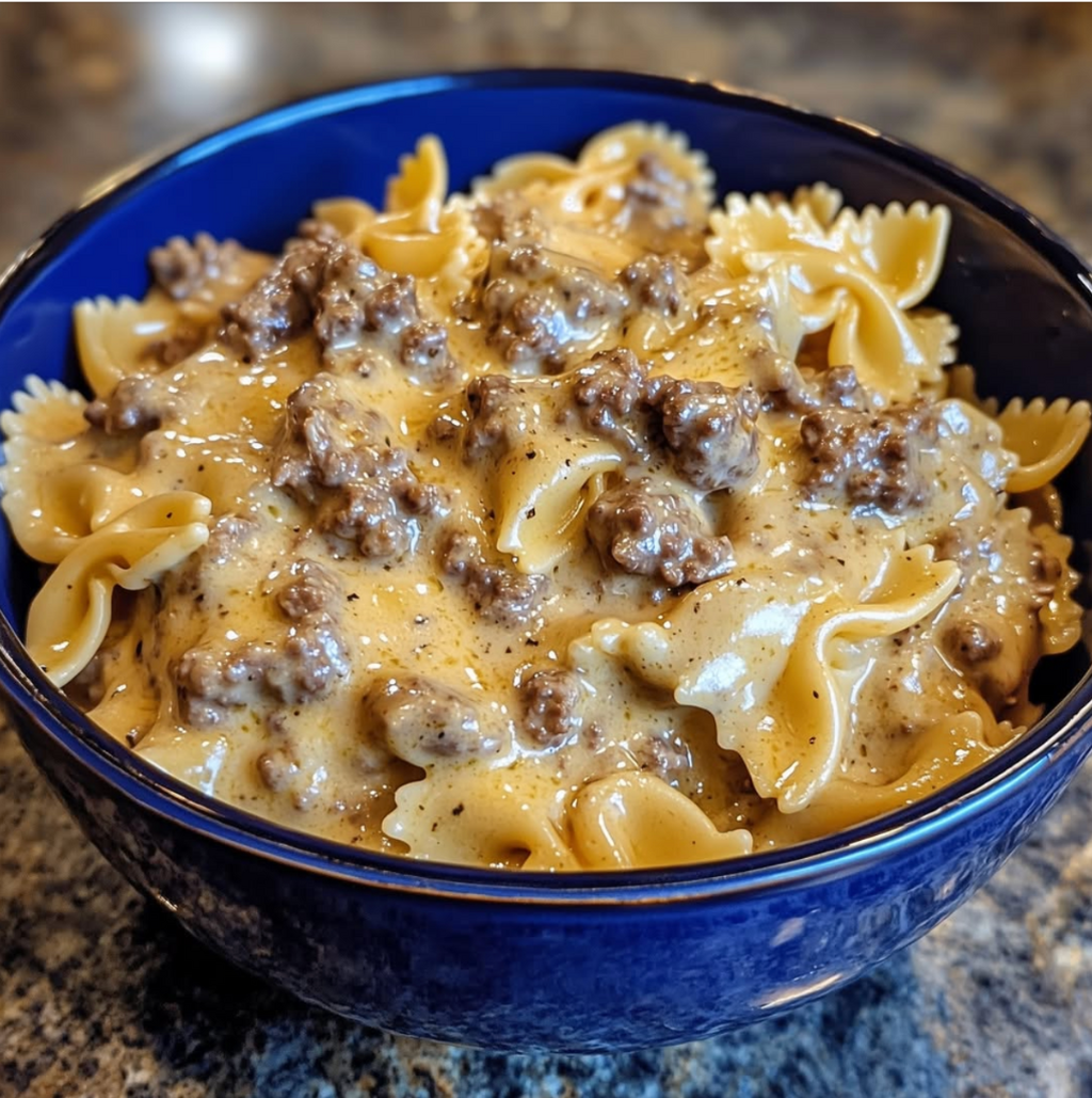 Loaded Beef & Bowtie Bake