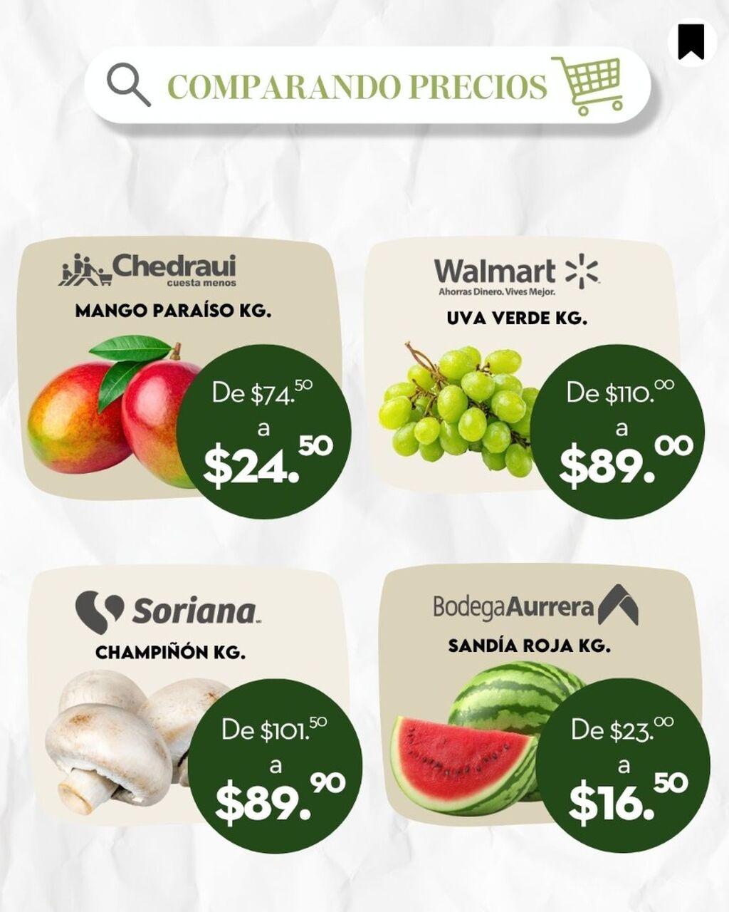 Martes y mi&eacute;rcoles de ofertas, encuentra lo m&aacute;s barato en el s&uacute;per para el 24 y 25 de marzo de 2026