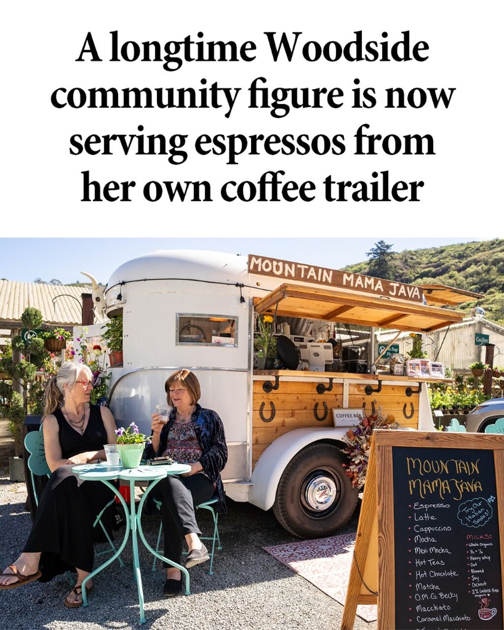 &lsquo;She&rsquo;s a legend&rsquo;: A longtime Woodside bartender and community figure is now serving espressos from her own coffee trailer
