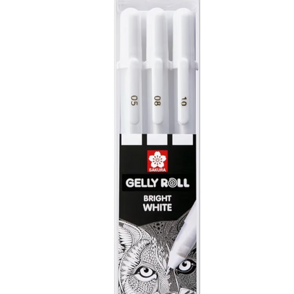Sakura Gelly Roll White Pen