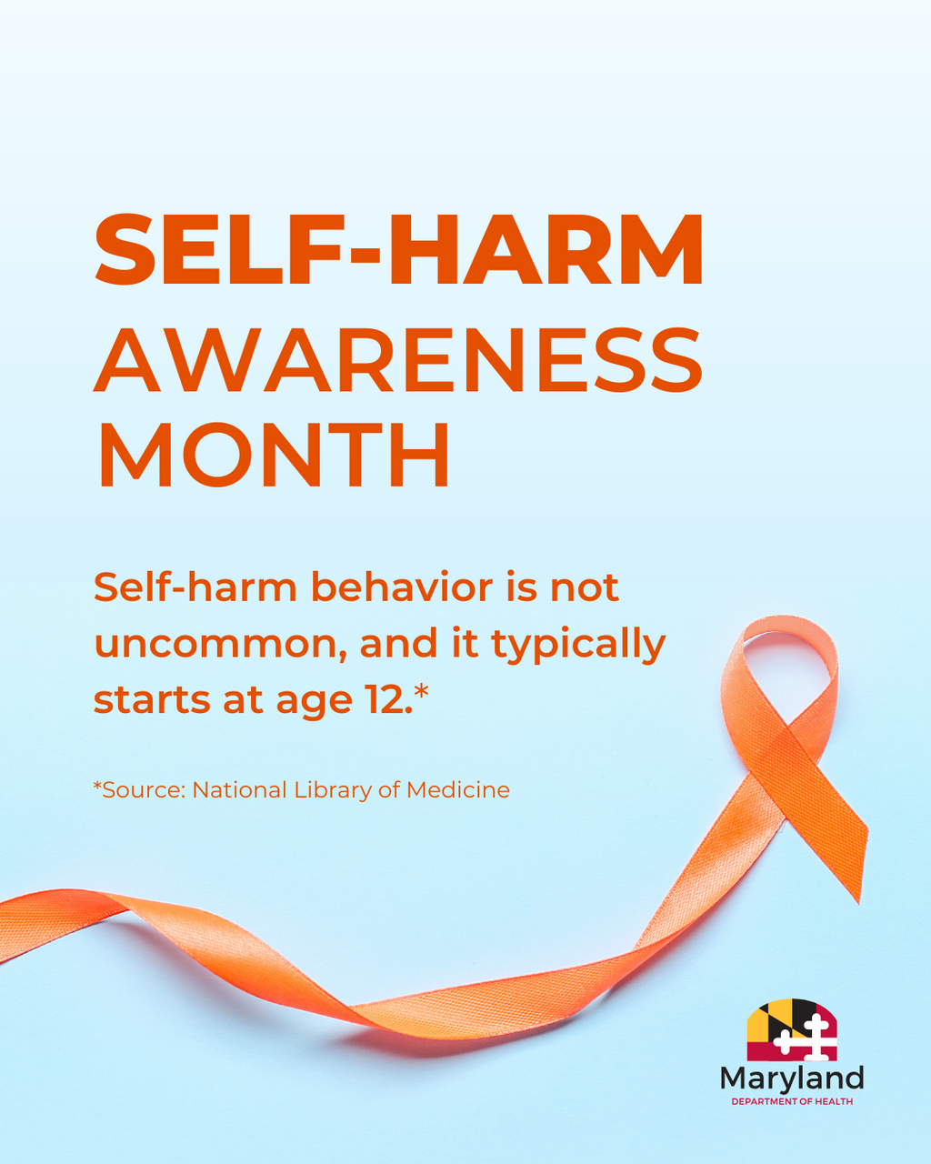 Self-harm behavior is not uncommon, and it typically starts at age 12. Access resources.