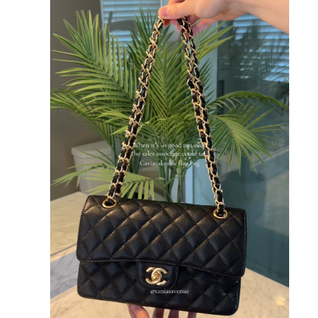 Chanel double flap caviar small bag with gold hardware *the best* use my discount- tanya010