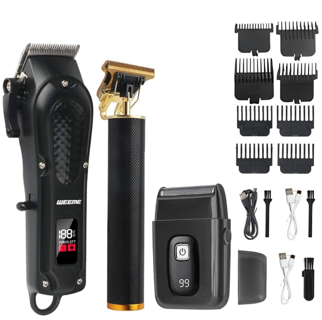 Vintage T9 Hair Clipper Cordless USB Rechargeable Professional Hair Trimmer for Men Barber Machines