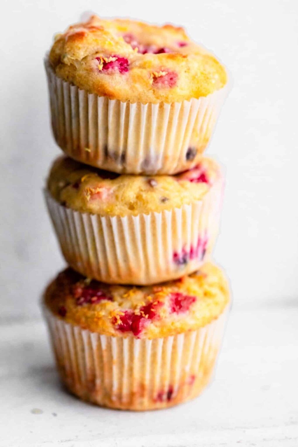 Lemon Raspberry Muffins with Lemon Glaze - Cotter Crunch
