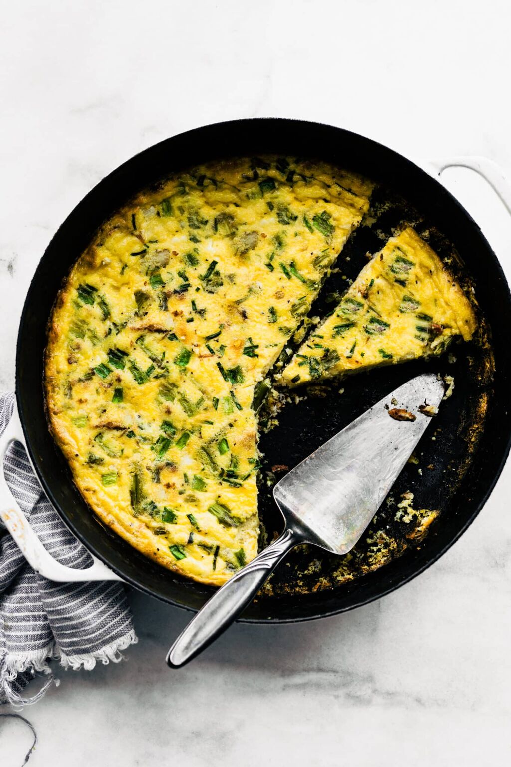 Baked Asparagus Frittata with Feta Cheese