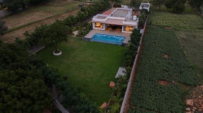 Suchin Tranquil | 3BR | Sleeps 15 | ₹19-25K | 40 mins from TSPA/Moinabad_ORR_Exit