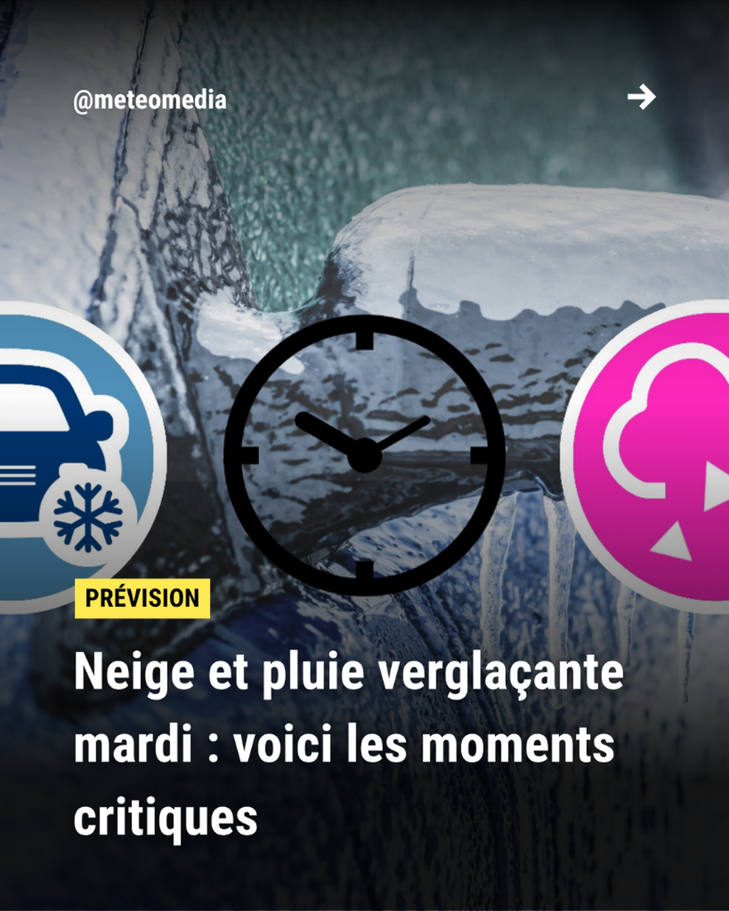  Neige et pluie vergla&ccedil;ante mardi : voici les moments critiques