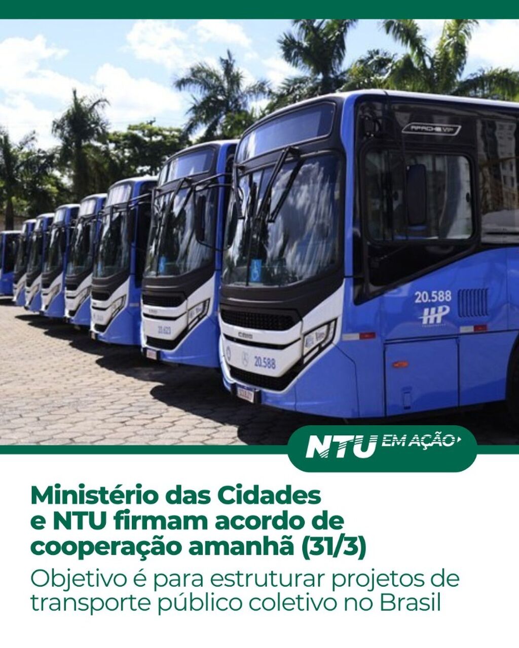 Minist&eacute;rio das Cidades  e NTU firmam acordo de coopera&ccedil;&atilde;o dia 31/3