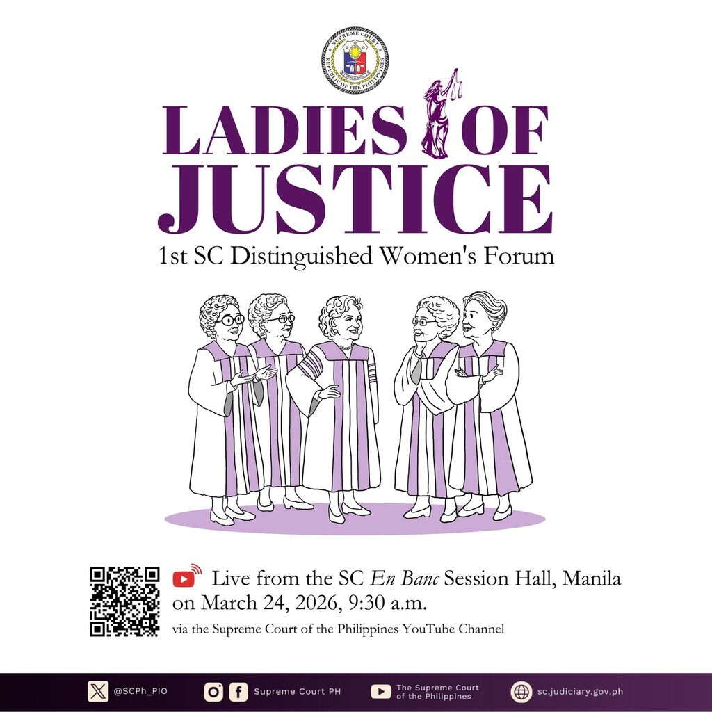 1𝘴𝘵 𝘋𝘪𝘴𝘵𝘪𝘯𝘨𝘶𝘪𝘴𝘩𝘦𝘥 𝘞𝘰𝘮𝘦𝘯&rsquo;𝘴 𝘍𝘰𝘳𝘶𝘮 titled  &ldquo;Ladies of Justice"