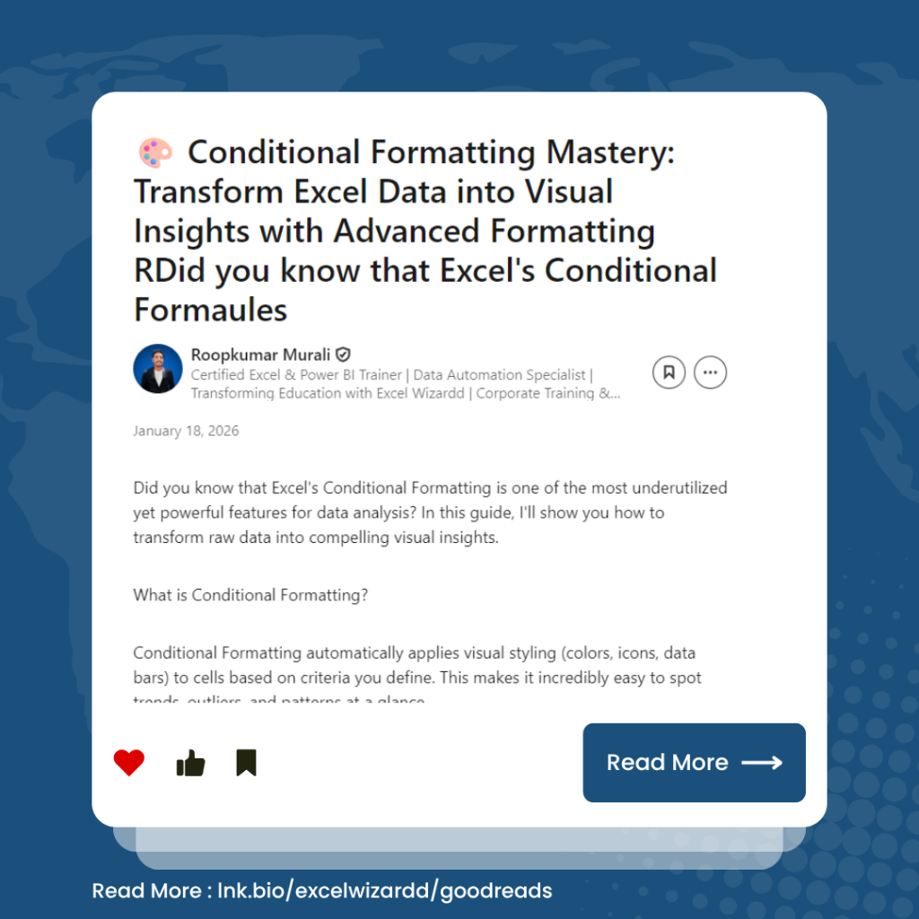 🎨 Conditional Formatting Mastery: Transform Excel Data into Visual Insights with Advanced Formatting Rules 