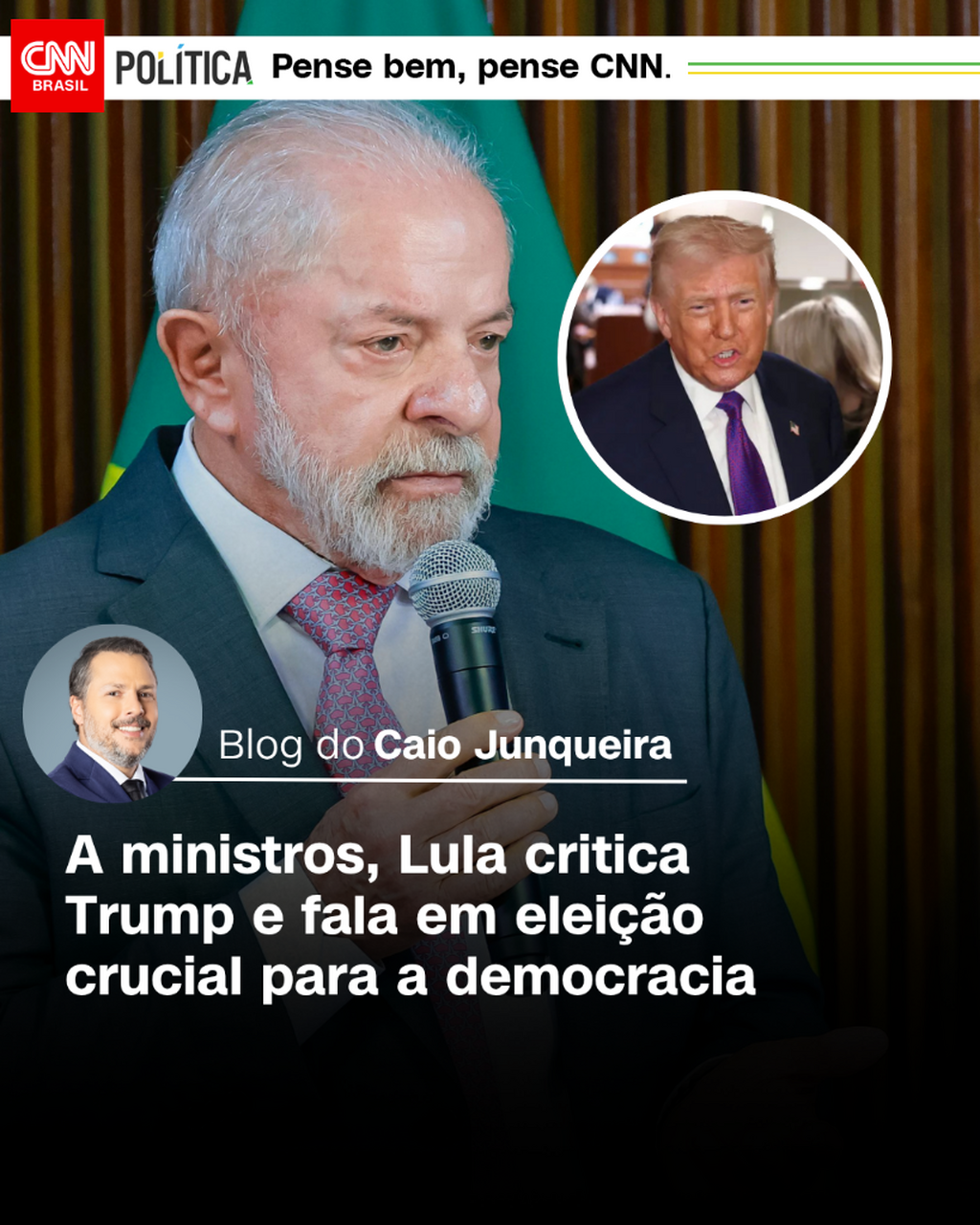 A ministros, Lula critica Trump e fala em elei&ccedil;&atilde;o crucial para a democracia