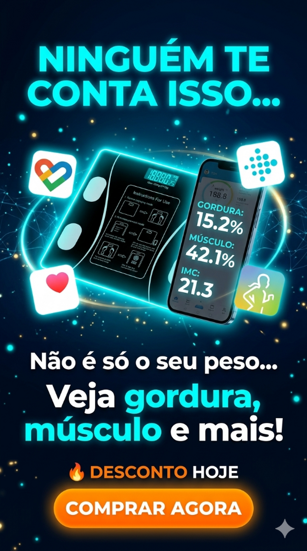 Balan&ccedil;a Inteligente com Bioimped&acirc;ncia, App Integrado