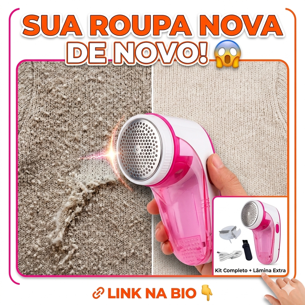 Papa Bolinhas El&eacute;trico, tira pelos e bolinhas, Recarreg&aacute;vel