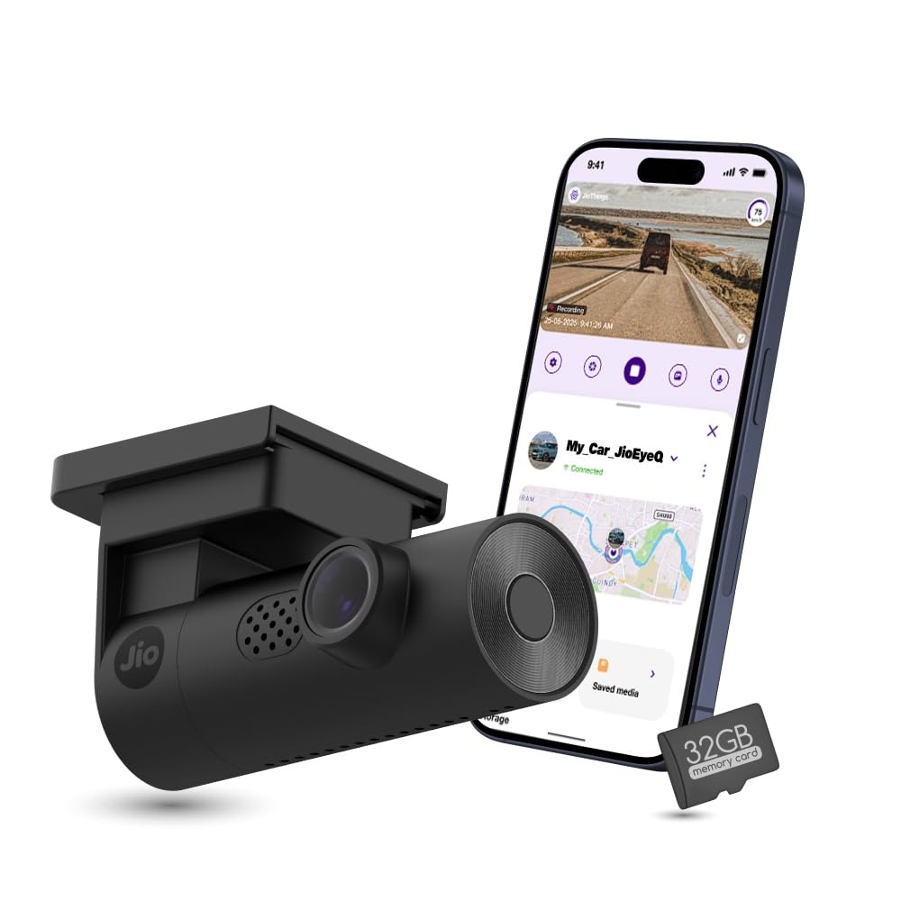 3499/- JioEyeQ Dashcam + 32 GB Card