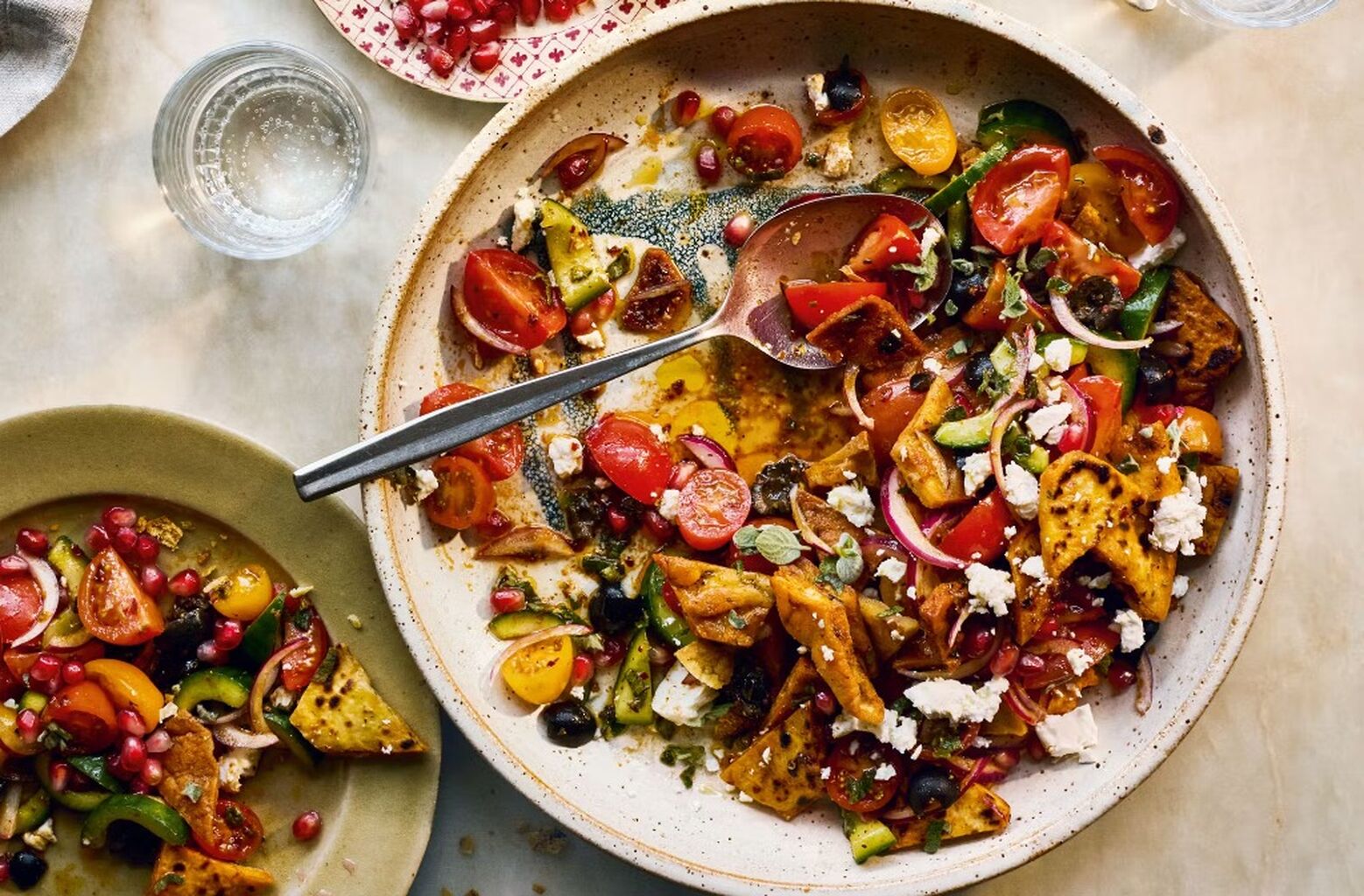 🥗Fattoush-style salad with feta 