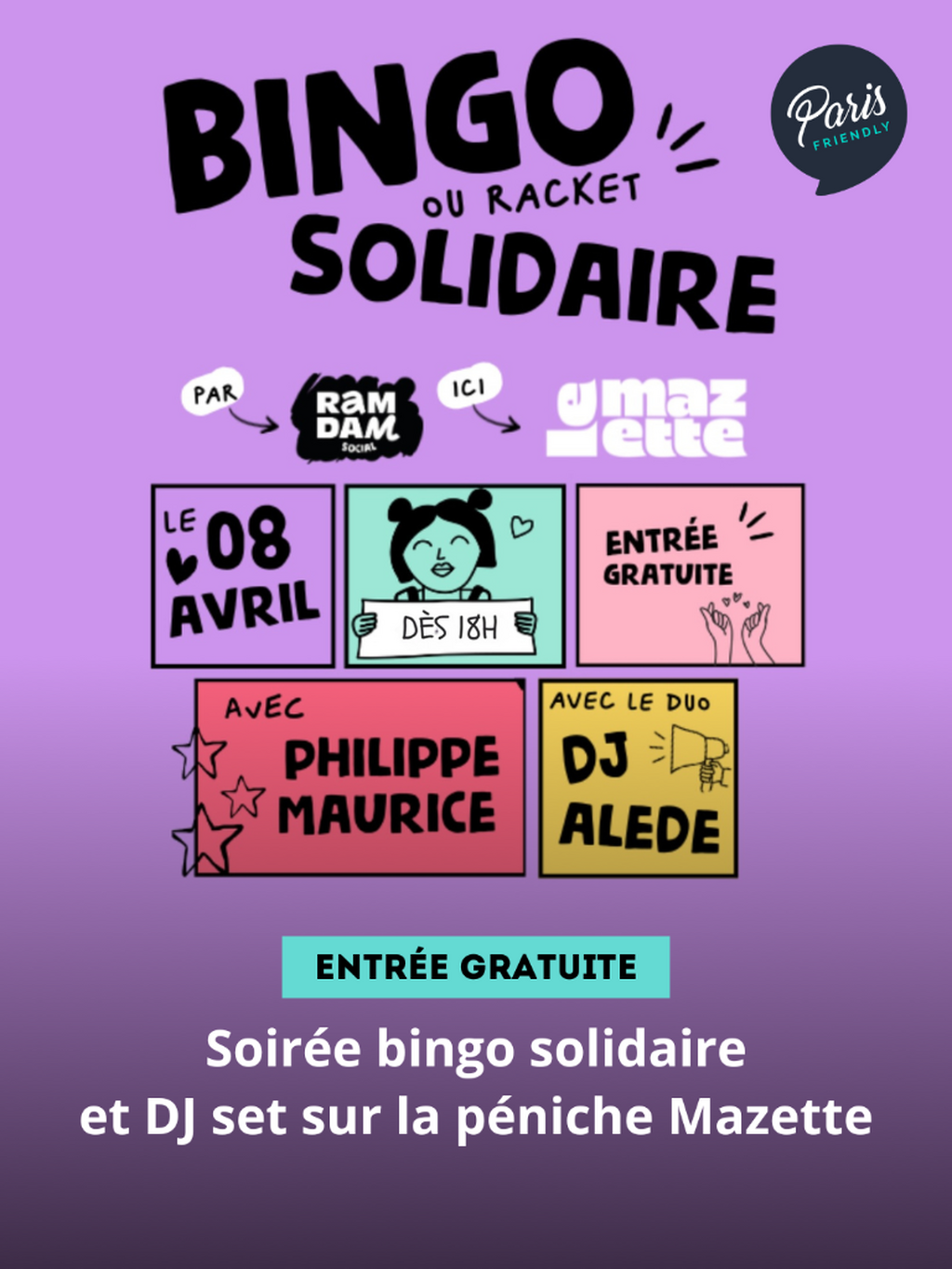 Soir&eacute;e bingo solidaire et DJ set sur la p&eacute;niche Mazette