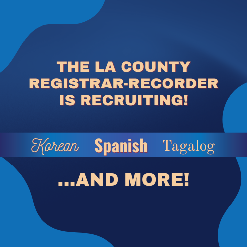 Community Resource: Sign Up to be Bilingual Election Workers