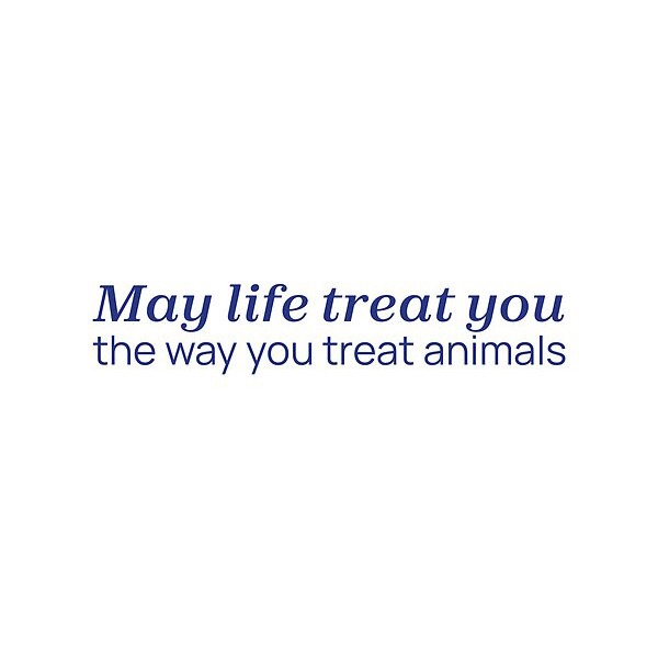 May life treat you the way you treat animals