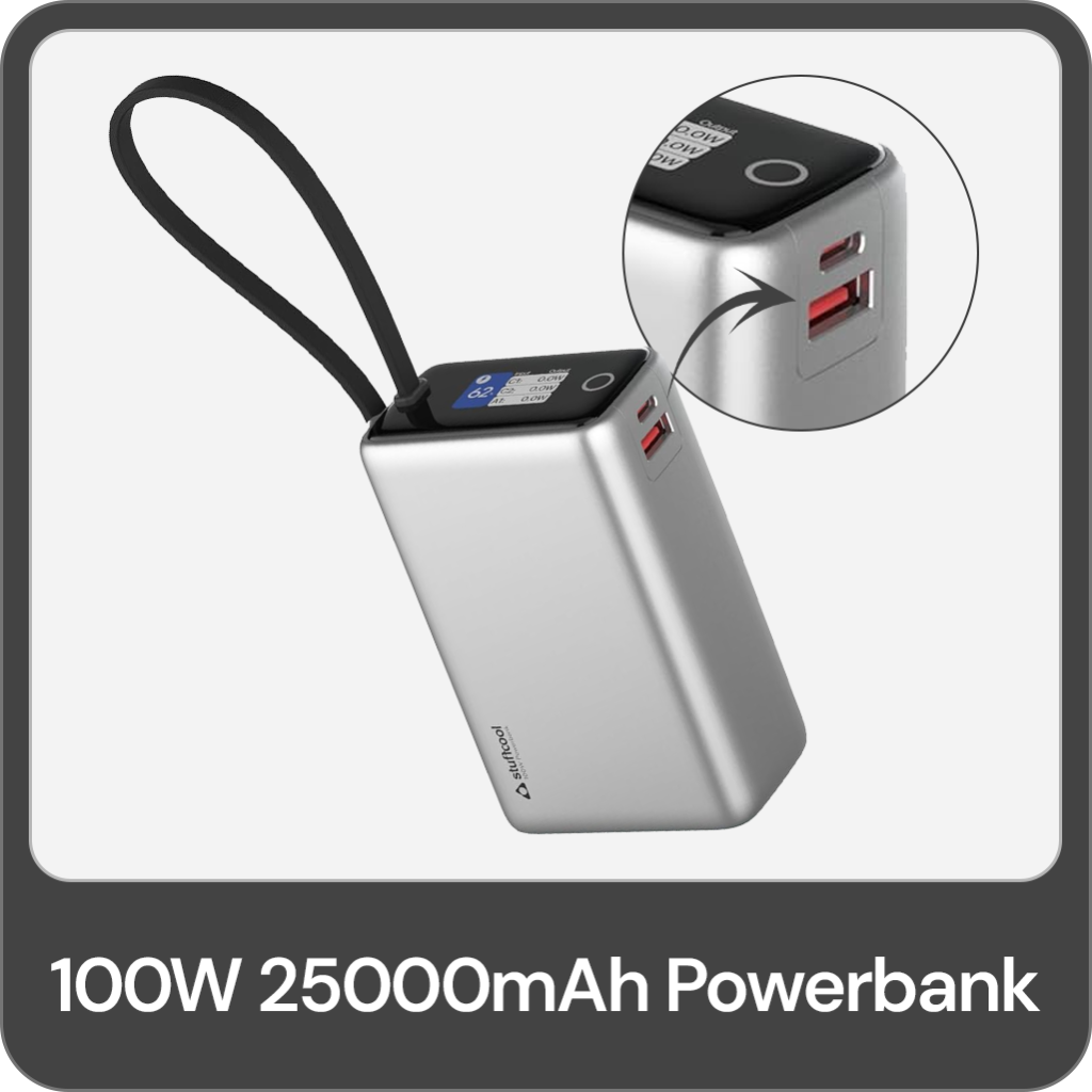 100W 25000mAh Powerbank