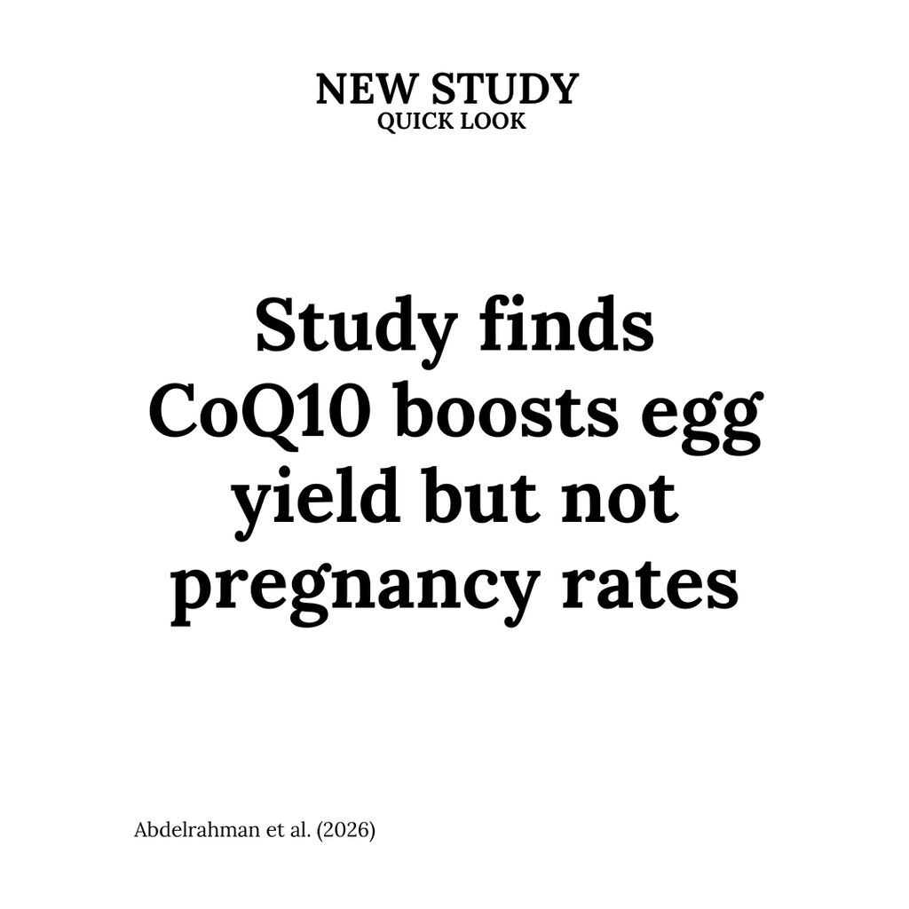 CoQ10 and other supplements improve IVF outcomes in women with ovarian aging