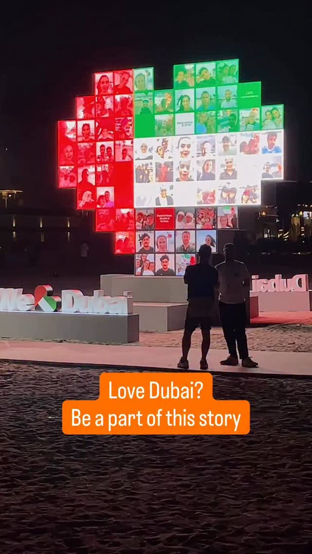 Residents light up Kite Beach with &lsquo;We Love Dubai&rsquo; mosaic