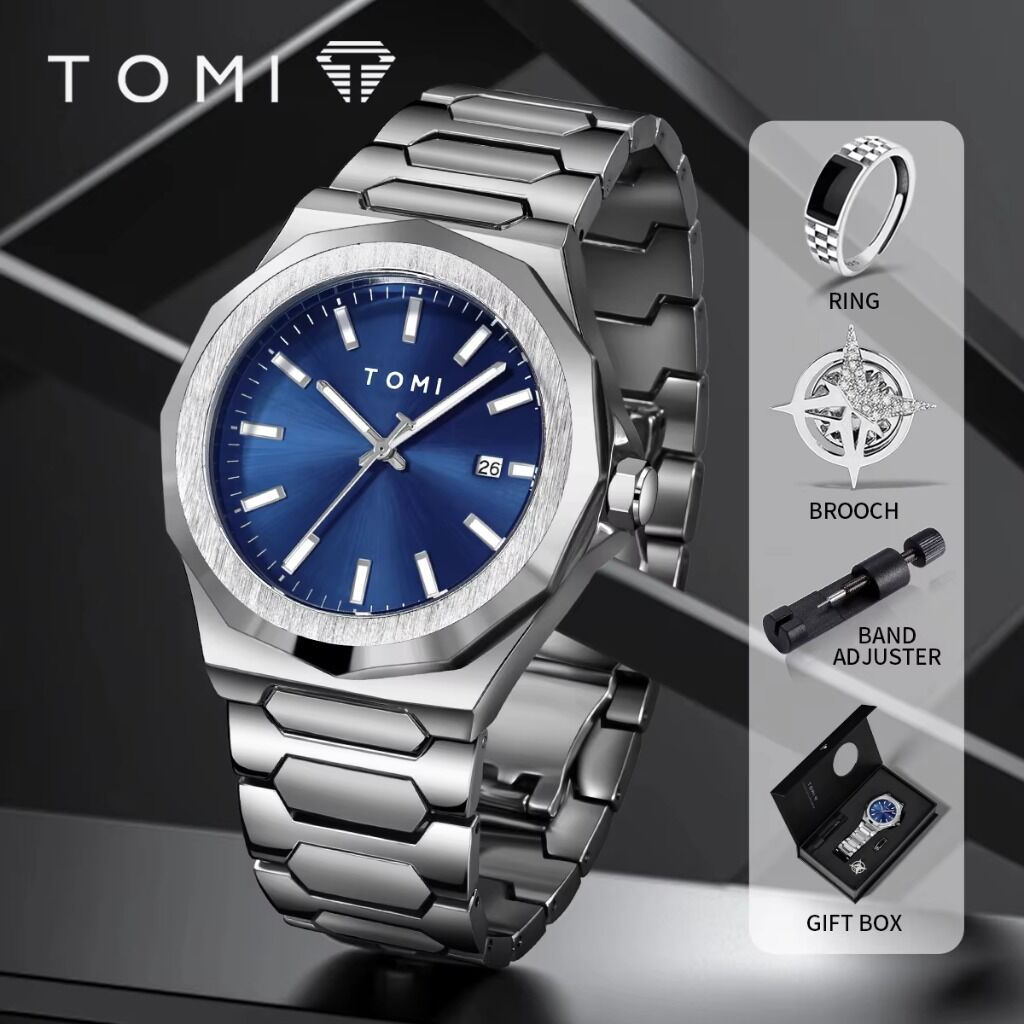 TOMI Luxury Stainless Steel Watch for 