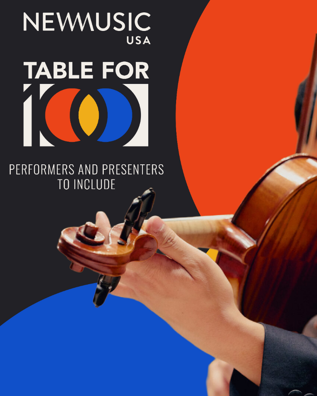 Table for 100 Performers and Presenters