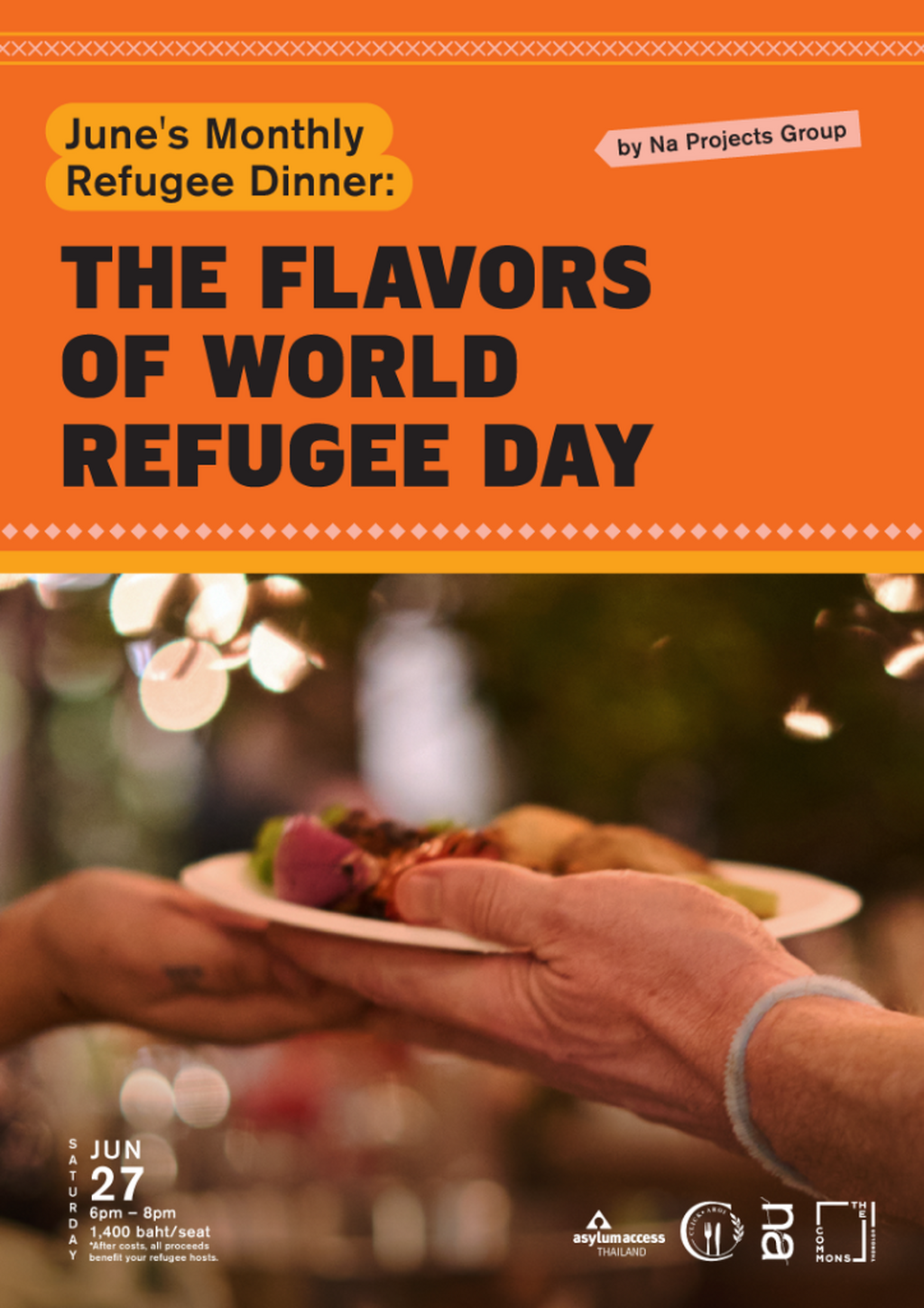 June's Monthly Refugee Dinner : The Flavors of World Refugee Day