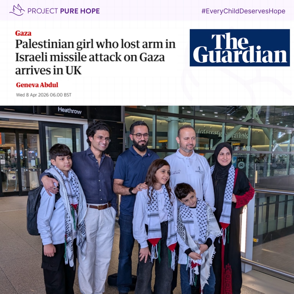 ARTICLE: Palestinian girl who lost arm in Israeli missile attack on Gaza arrives in UK
