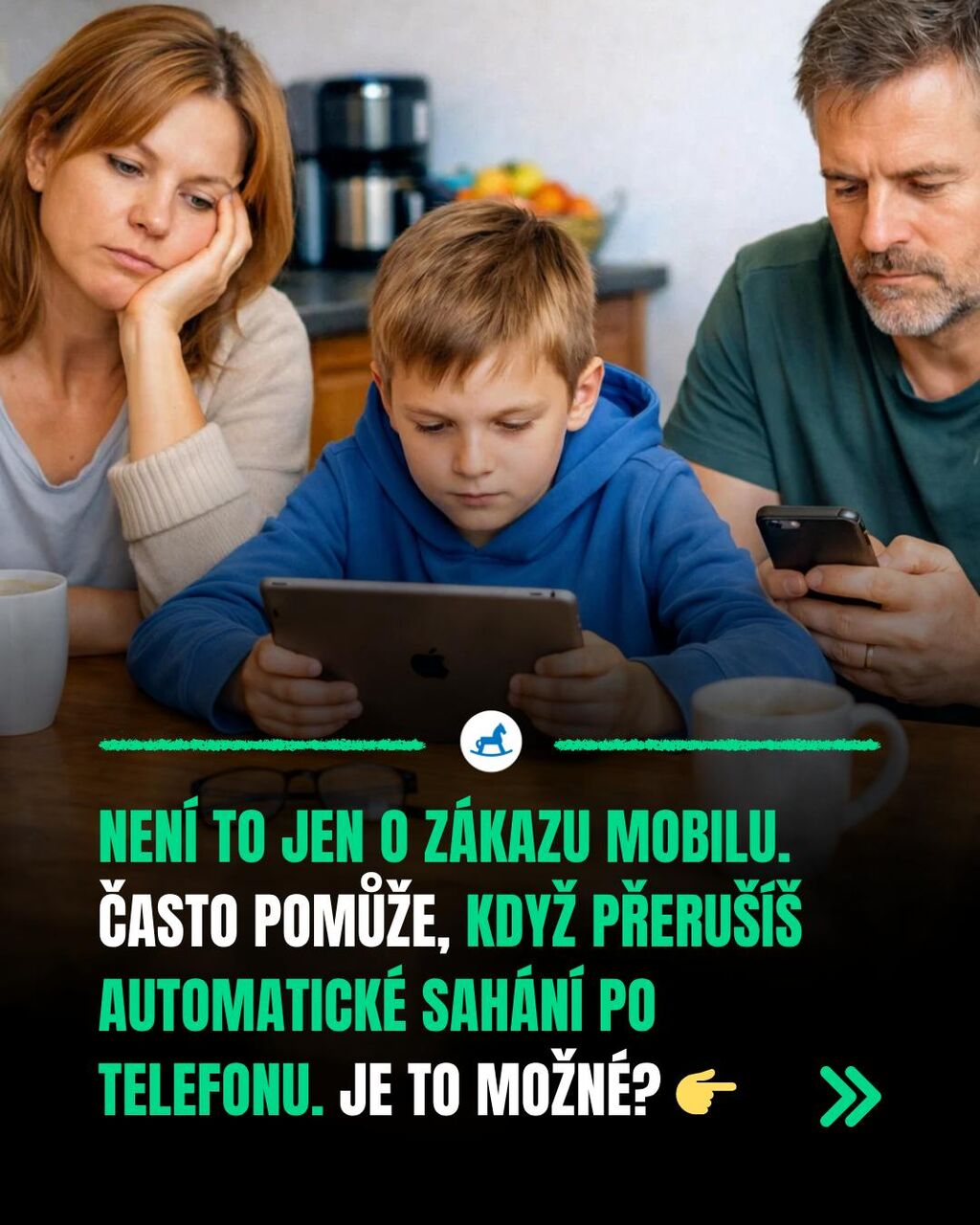 Jsi na mobilu v&iacute;c než s vlastn&iacute;m d&iacute;tětem?