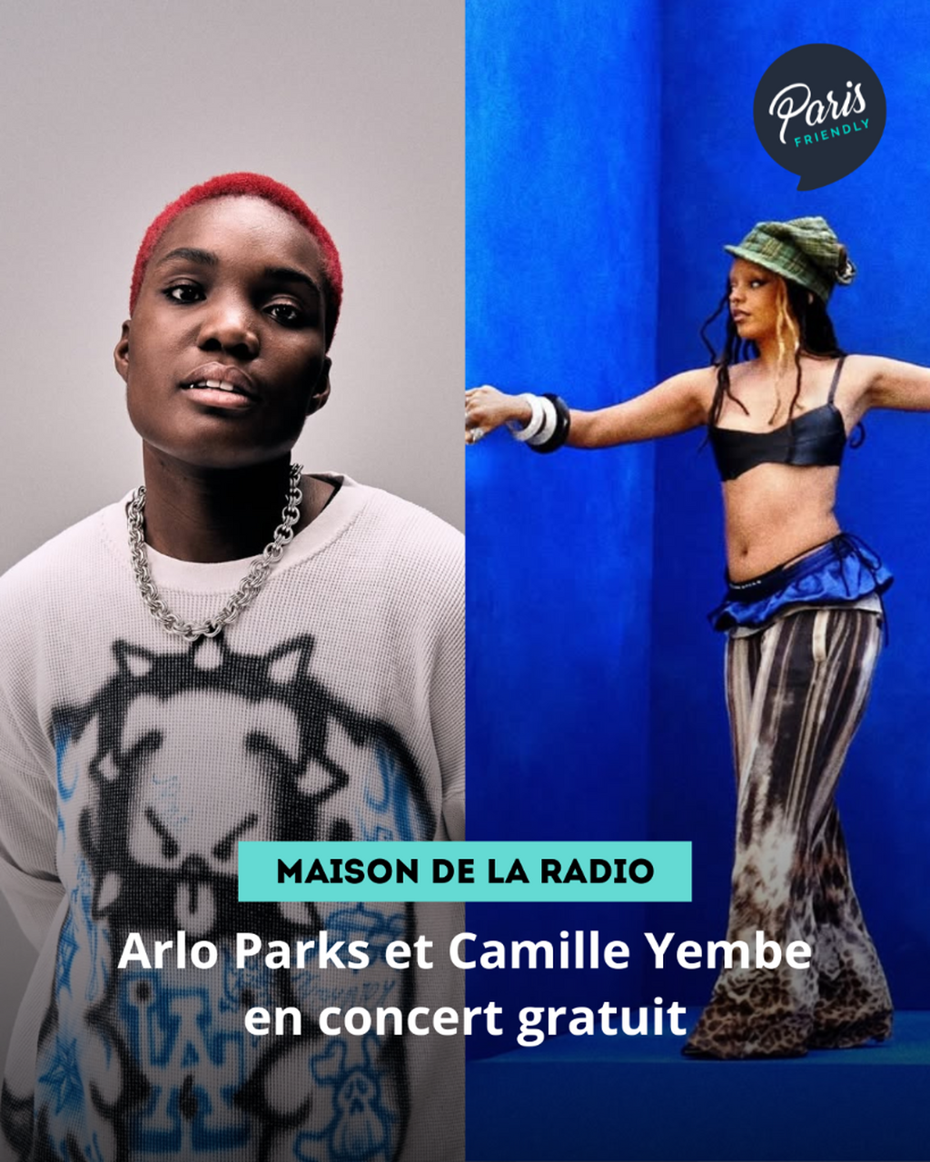 Arlo Parks et Camille Yembe en concert gratuit