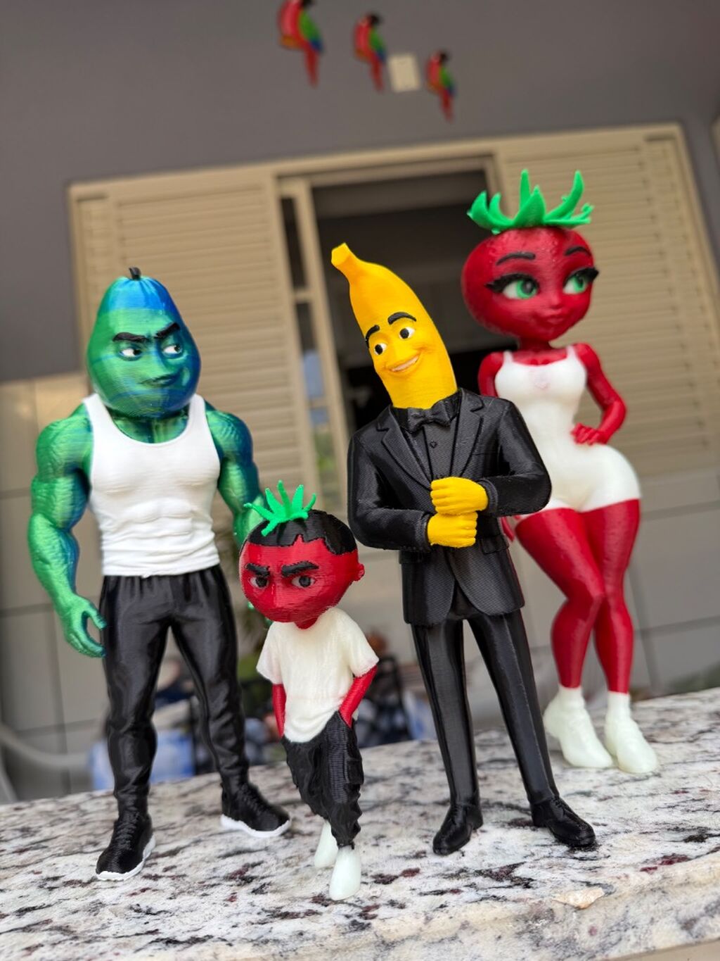 Modelos 3D das frutas