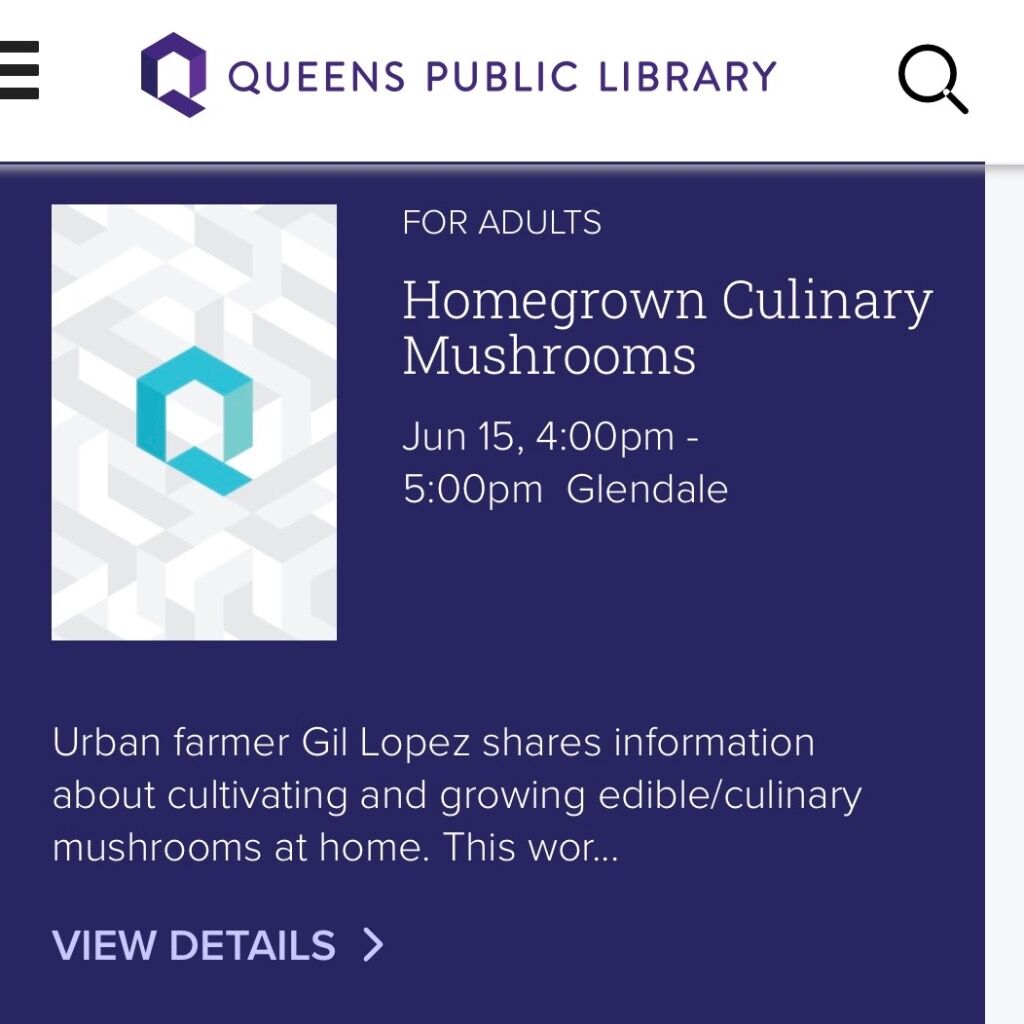 6/15, 4pm | DIY Culinary Mushrooms at Home (Queens Library @ Glendale)