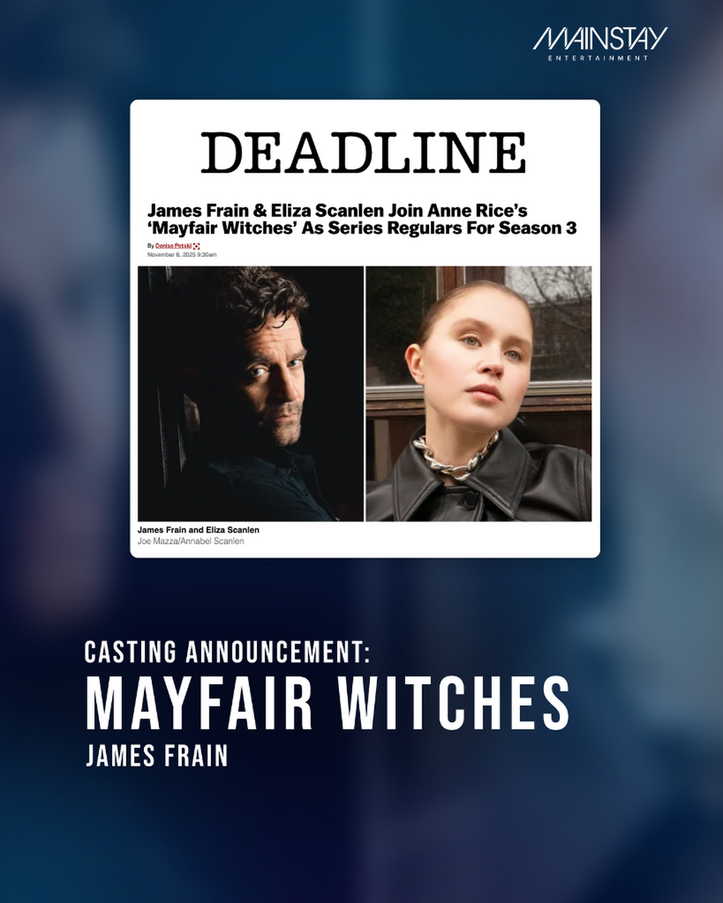 James Frain | MAYFAIR WITCHES