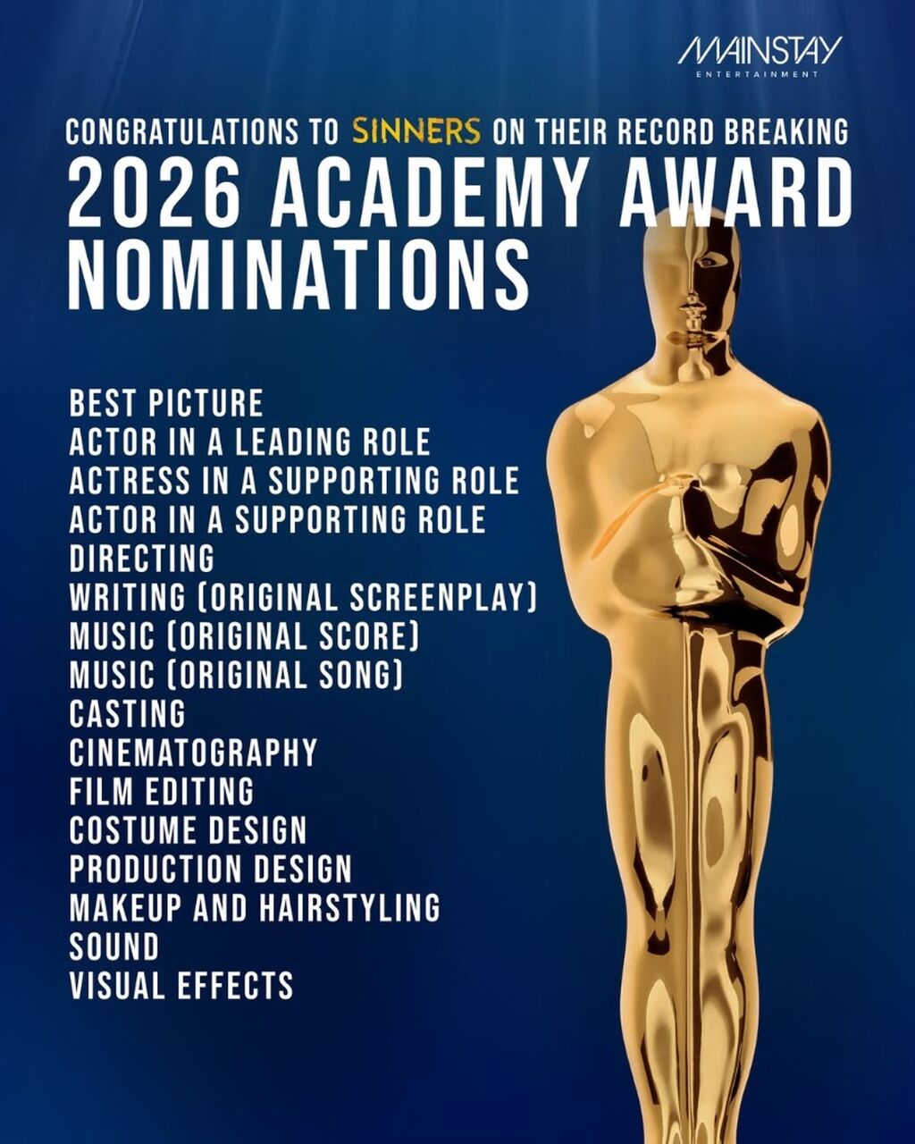 SINNERS | 2026 Academy Awards