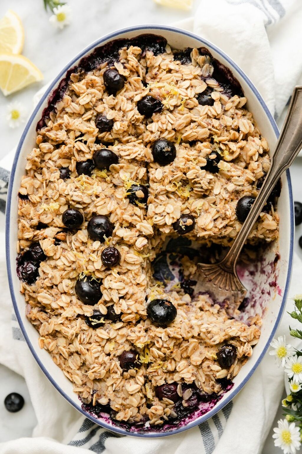 Lemon Blueberry Baked Oatmeal