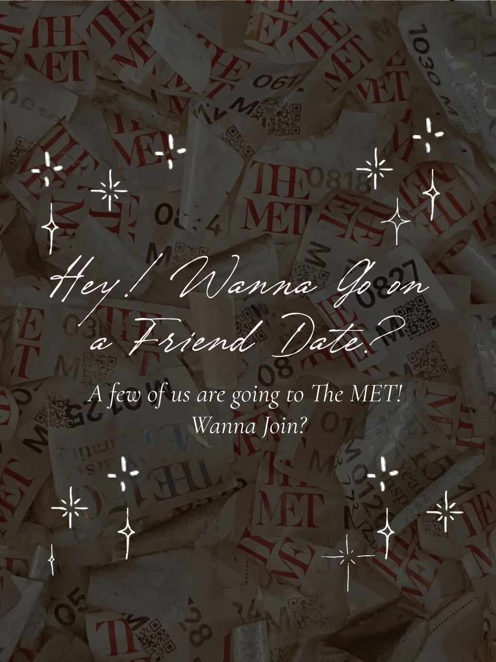 Hey! Wanna Go on a Friend Date at the Met?