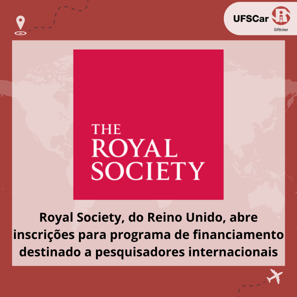 Incri&ccedil;&otilde;es at&eacute; 04/06: Royal Society, do Reino Unido, abre inscri&ccedil;&otilde;es para programa de financiamento destinado a pesquisadores internacionais