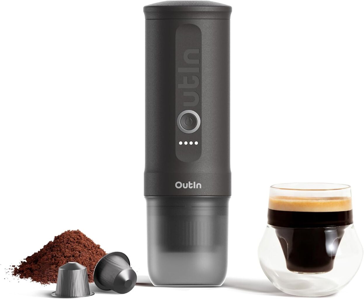 OutIn Nano Portable Electric Espresso Machine, Travel Coffee Maker for Campin...
