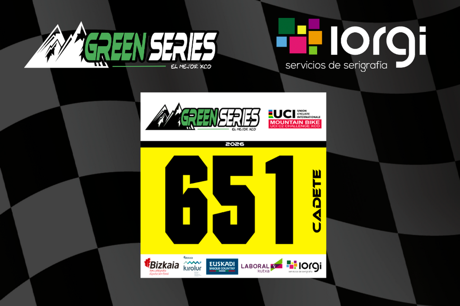 Relaci&oacute;n de Dorsales Green Series XCO Internacional 2026