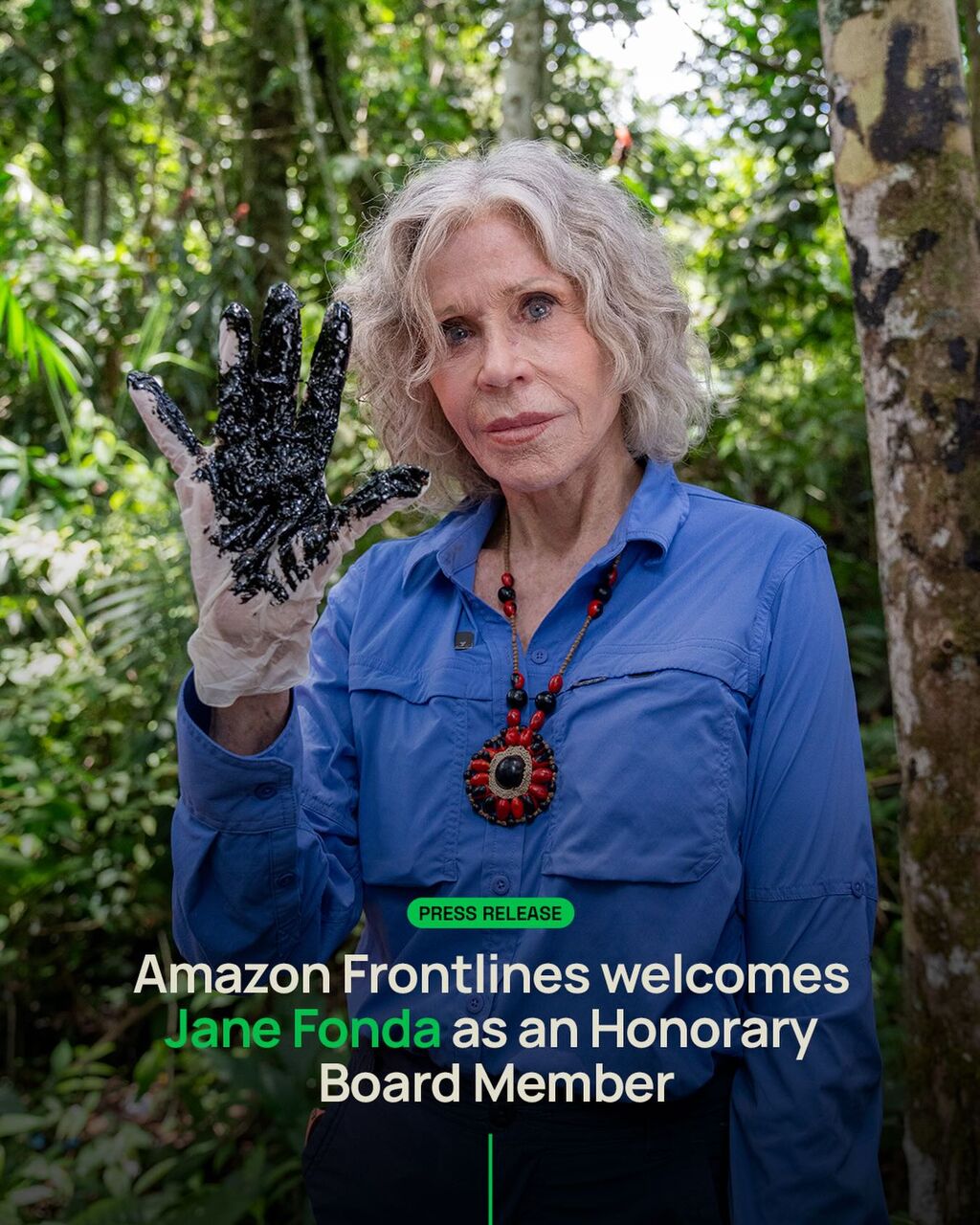 Press Release- Jane Fonda joins Amazon Frontlines as an Honorary Board Member 